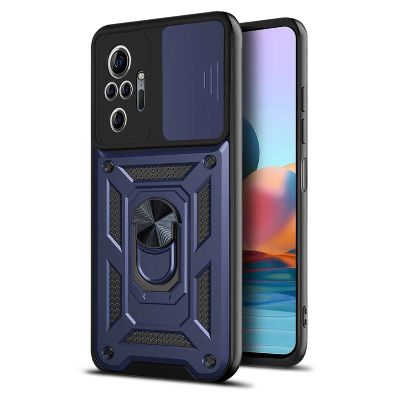 For Xiaomi Redmi Note 10 Pro Sliding Camera Cover Design TPU+PC Protective Case(Dark Green)