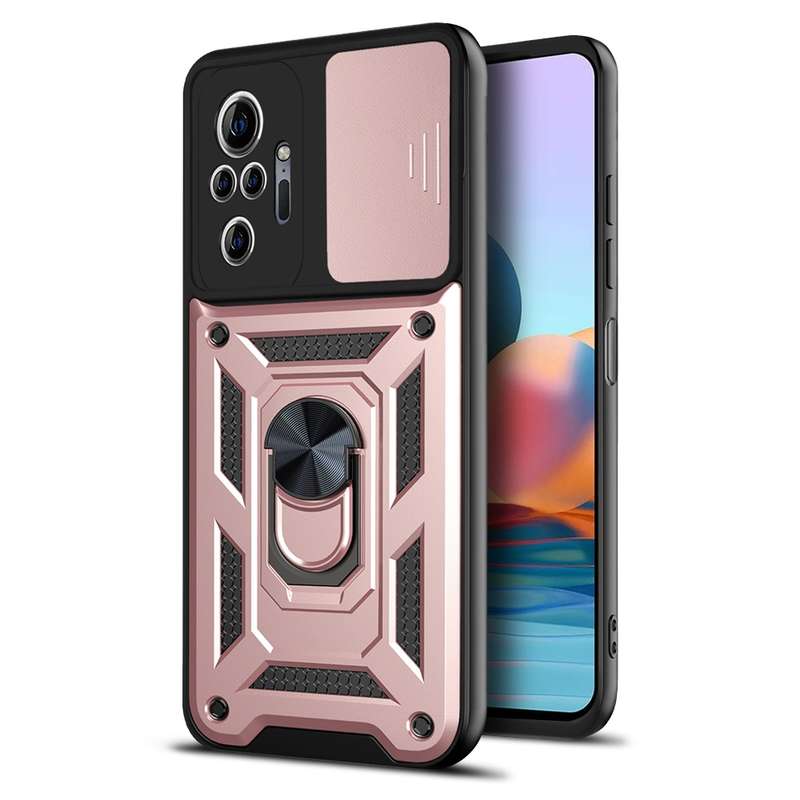 For Xiaomi Redmi Note 10 Pro Sliding Camera Cover Design TPU+PC Protective Case(Dark Green)