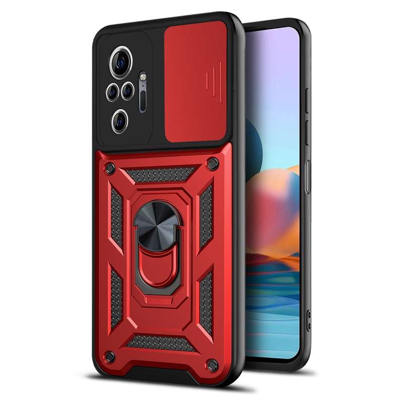 For Xiaomi Redmi Note 10 Pro Sliding Camera Cover Design TPU+PC Protective Case(Dark Green)