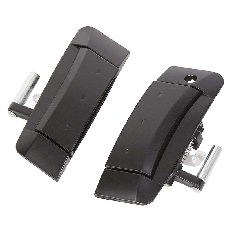 1 Pair Car Front Door Outside Handle 80607-CD41E+80606-CD01E for Nissan 350Z 2003-2009 (Black)