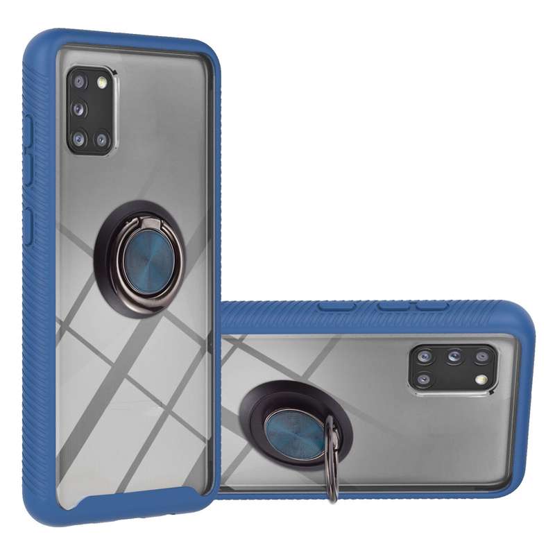 For Samsung Galaxy A31 Starry Sky Solid Color Series Shockproof PC + TPU Protective Case with Ring H