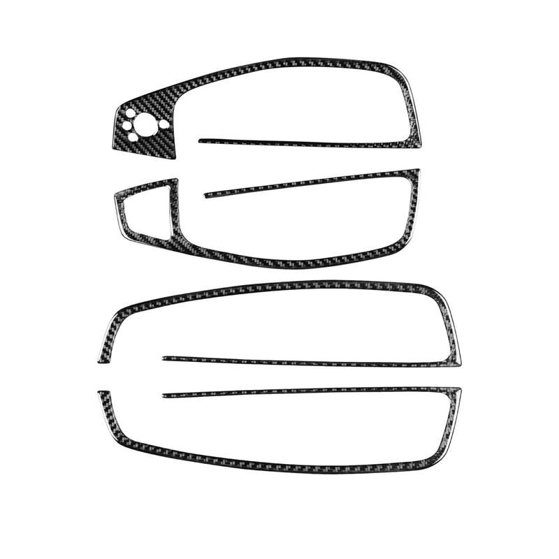 Car Carbon Fiber Glass Lifter Short Style Decorative Sticker for Audi A6 S6 C7 A7 S7 4G8 2012-2018 R