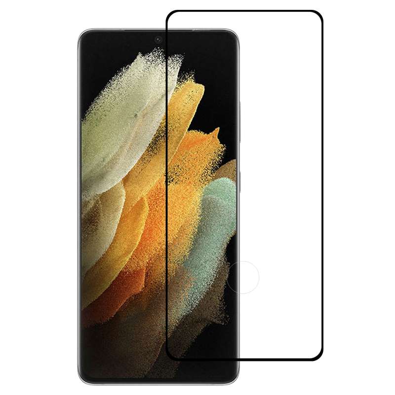 For Samsung Galaxy S21 Ultra 5G Full Glue 9H HD 3D Curved Edge Tempered Glass Film(Black)