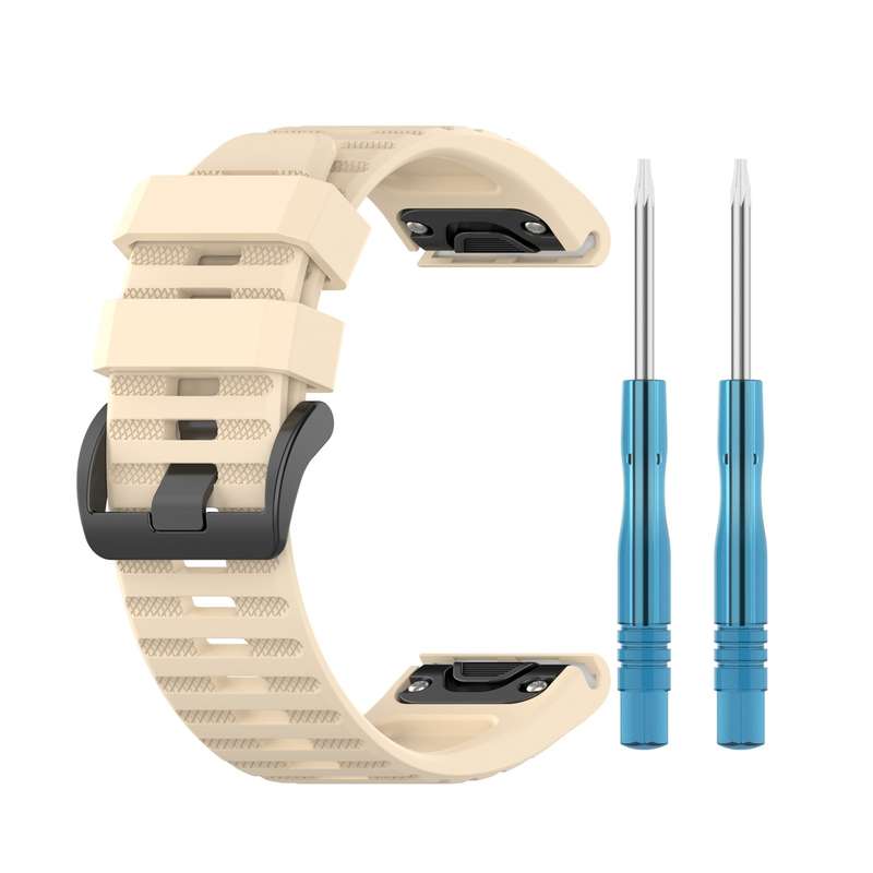 For Garmin Fenix 6 22mm Smart Watch Quick Release Silicon Watch Band(Black)