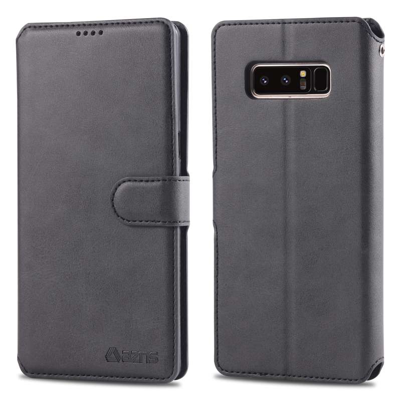 For Galaxy Note 8 AZNS Calf Texture Magnetic Horizontal Flip PU Leather Case with Holder & Card Slot