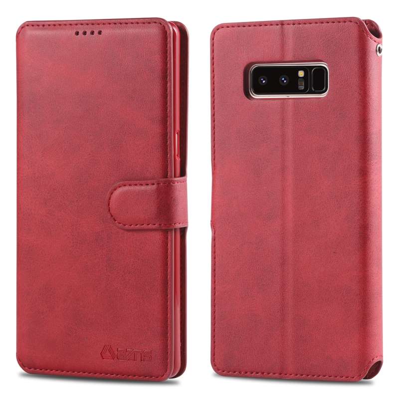 For Galaxy Note 8 AZNS Calf Texture Magnetic Horizontal Flip PU Leather Case with Holder & Card Slot