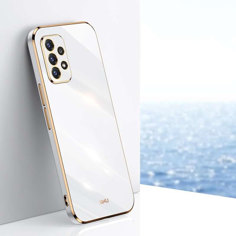 For Samsung Galaxy A52 5G XINLI Straight Edge 6D Electroplate TPU Phone Case(Black)
