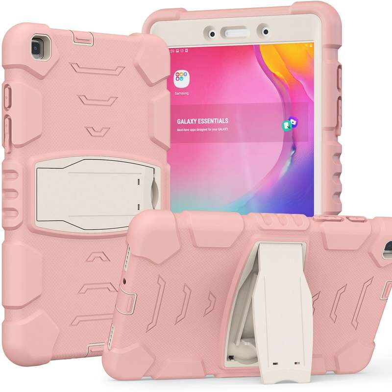 For Samsung Galaxy S22 5G Shockproof Armor Phone Case with Card Slot(Rose Gold)