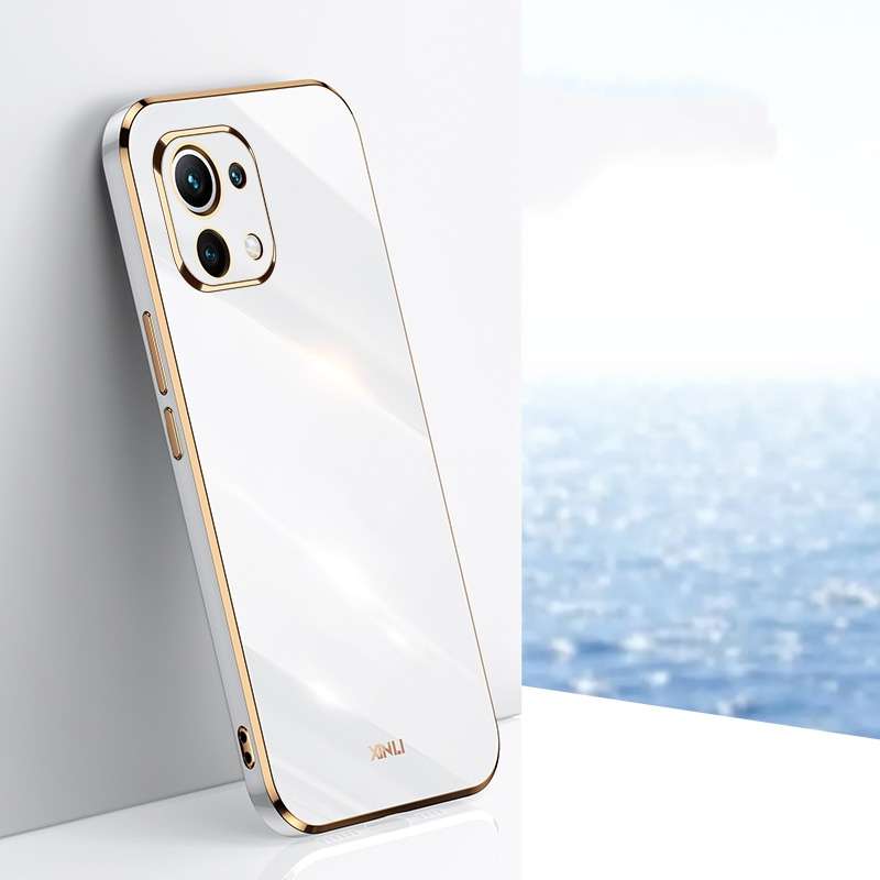 For Xiaomi Mi 11 Lite XINLI Straight Edge 6D Electroplate TPU Phone Case(Celestial Blue)