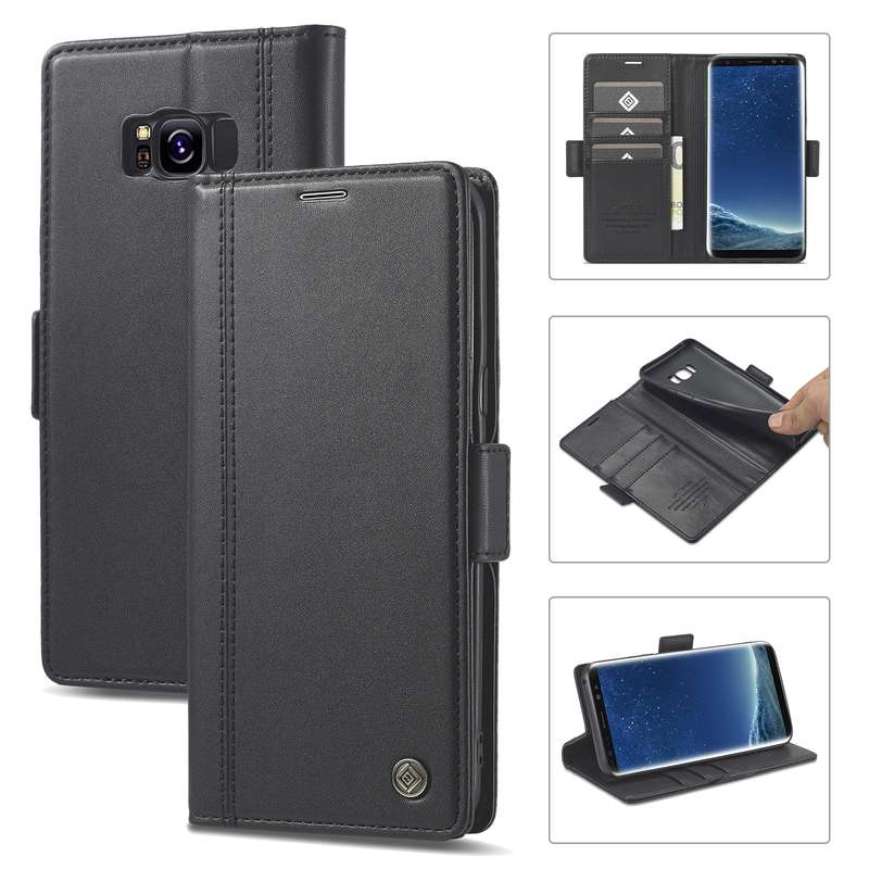 For Samsung Galaxy S8 LC.IMEEKE Magnetic Buckle PU + TPU Horizontal Flip Leather Case with Holder &
