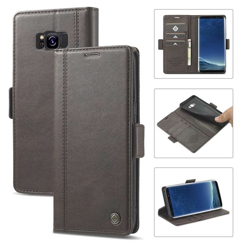 For Samsung Galaxy S8 LC.IMEEKE Magnetic Buckle PU + TPU Horizontal Flip Leather Case with Holder &