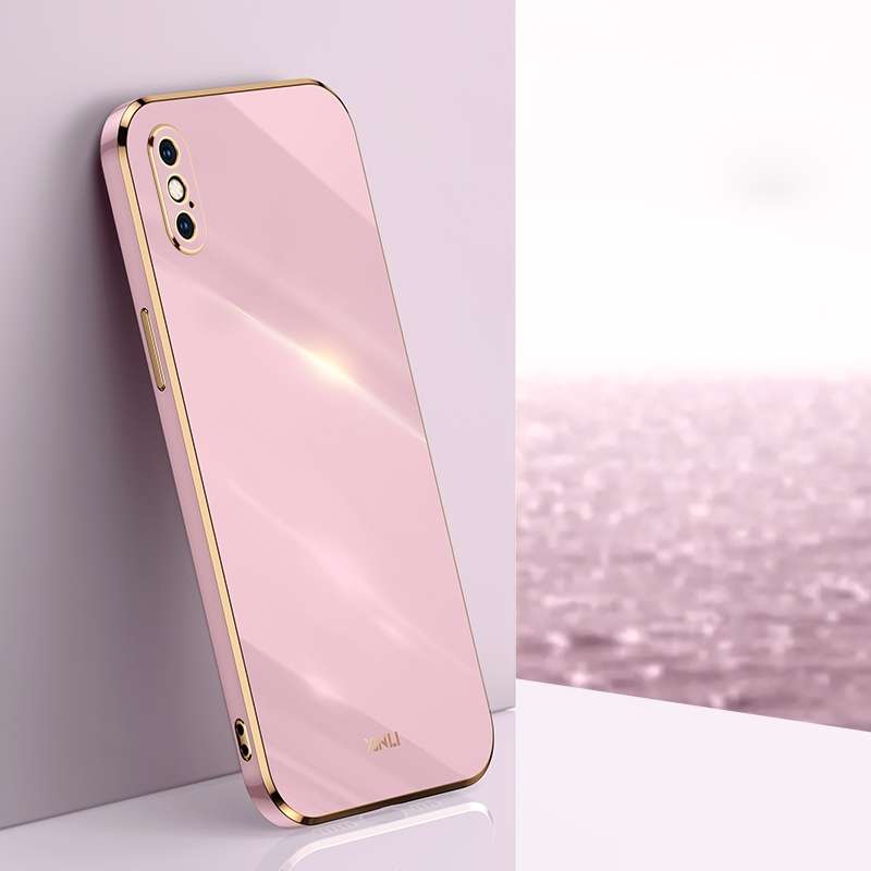 For iPhone X XINLI Straight Edge 6D Electroplate TPU Phone Case(Mint Green)
