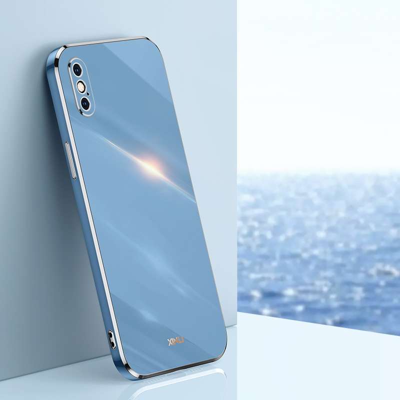 For iPhone X XINLI Straight Edge 6D Electroplate TPU Phone Case(Mint Green)