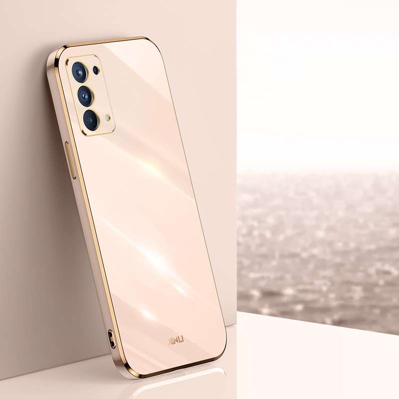 For OPPO Reno5 4G XINLI Straight Edge 6D Electroplate TPU Phone Case(Celestial Blue)