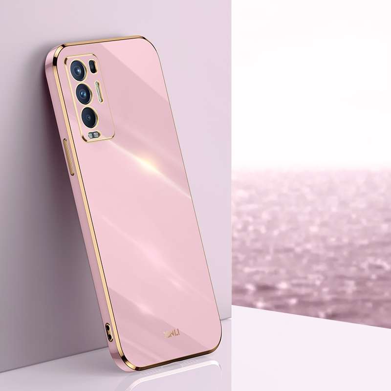 For OPPO Reno5 Pro+ XINLI Straight Edge 6D Electroplate TPU Phone Case(White)