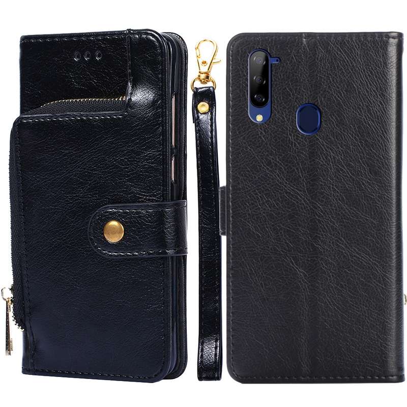 For ZTE Libero 5G Zipper Bag PU + TPU Horizontal Flip Leather Case with Holder & Card Slot & Wallet