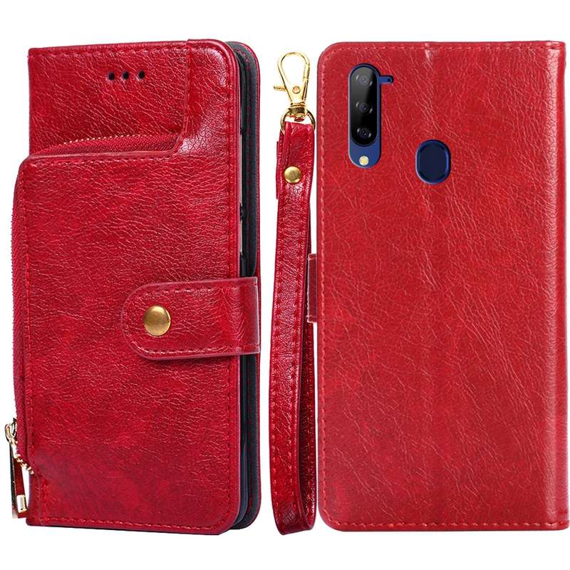 For ZTE Libero 5G Zipper Bag PU + TPU Horizontal Flip Leather Case with Holder & Card Slot & Wallet