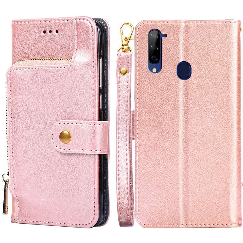 For ZTE Libero 5G Zipper Bag PU + TPU Horizontal Flip Leather Case with Holder & Card Slot & Wallet