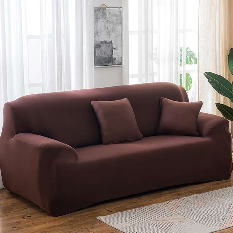 145-185cm Four Seasons Solid Color Elastic Full Coverage Non-slip Sofa Cover(Cypress Green)