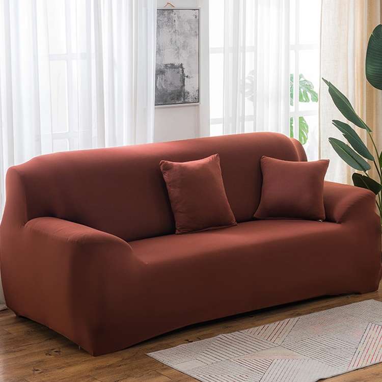 145-185cm Four Seasons Solid Color Elastic Full Coverage Non-slip Sofa Cover(Cypress Green)