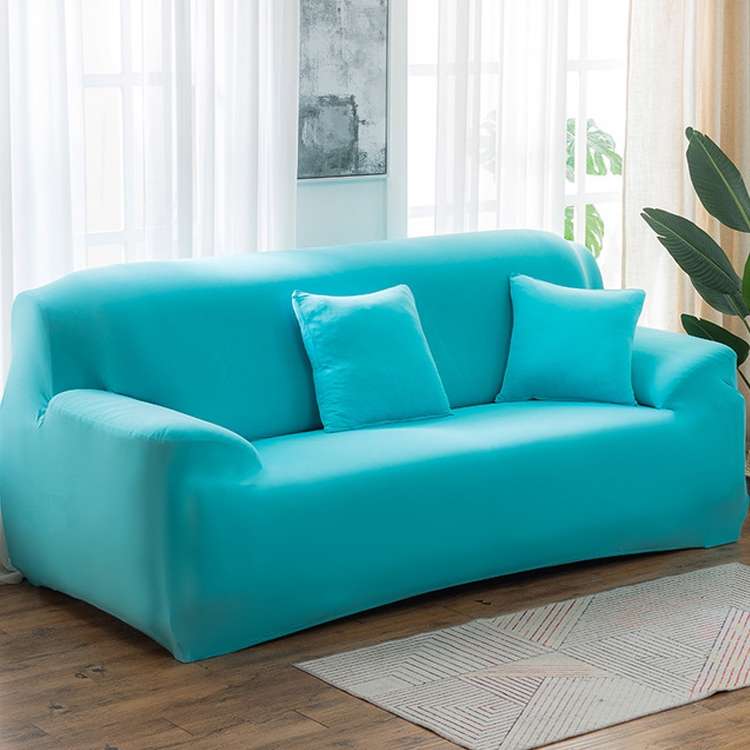 145-185cm Four Seasons Solid Color Elastic Full Coverage Non-slip Sofa Cover(Cypress Green)