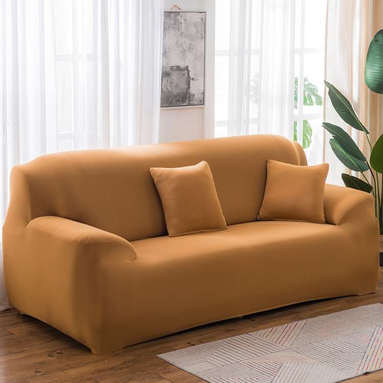 145-185cm Four Seasons Solid Color Elastic Full Coverage Non-slip Sofa Cover(Cypress Green)
