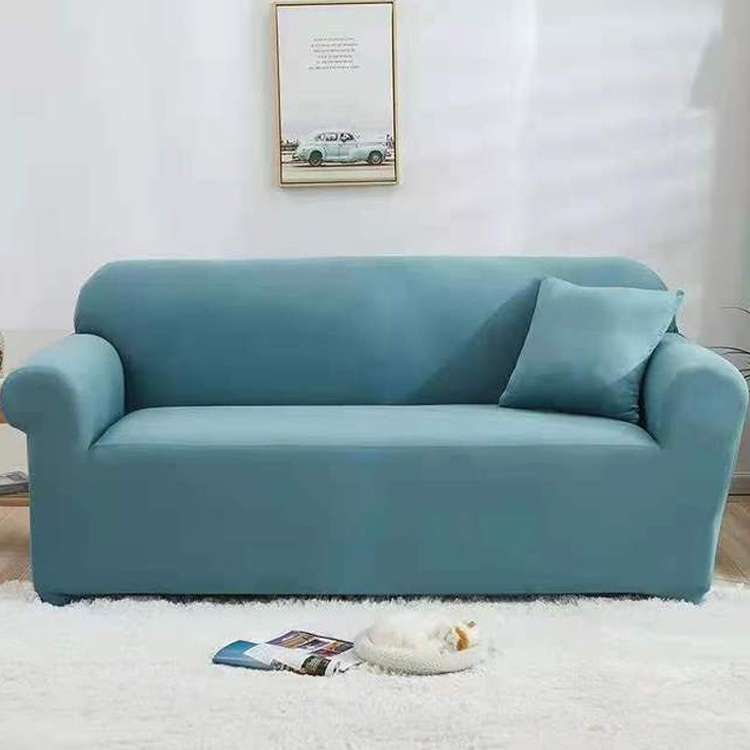 145-185cm Four Seasons Solid Color Elastic Full Coverage Non-slip Sofa Cover(Cypress Green)