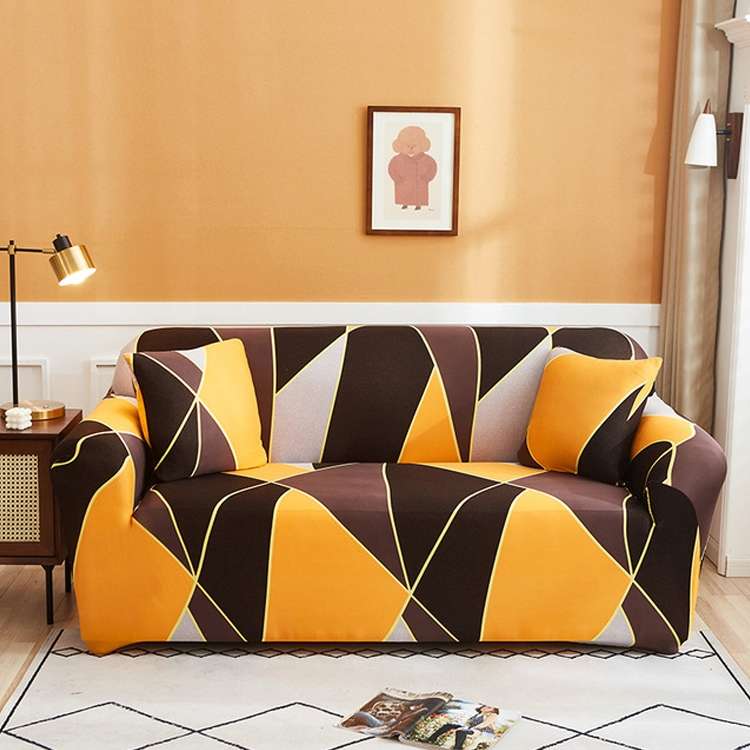 Double Seat Full Coverage Elastic Non-slip Sofa Cover(Wealth Tree)