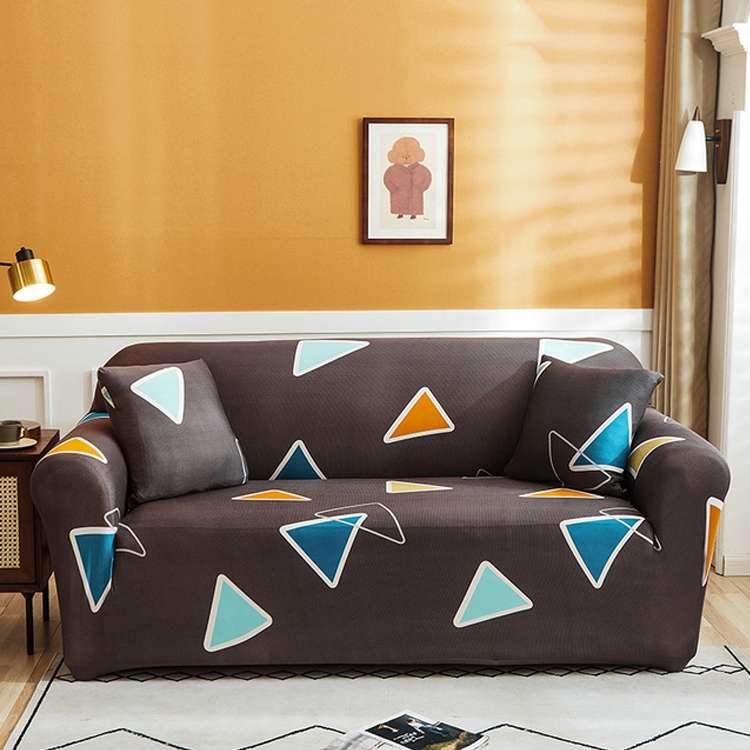 Double Seat Full Coverage Elastic Non-slip Sofa Cover(Wealth Tree)