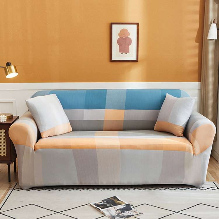 Double Seat Full Coverage Elastic Non-slip Sofa Cover(Wealth Tree)