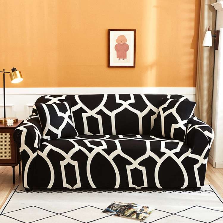 Double Seat Full Coverage Elastic Non-slip Sofa Cover(Wealth Tree)
