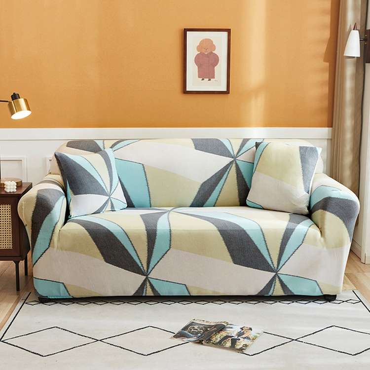 Double Seat Full Coverage Elastic Non-slip Sofa Cover(Wealth Tree)