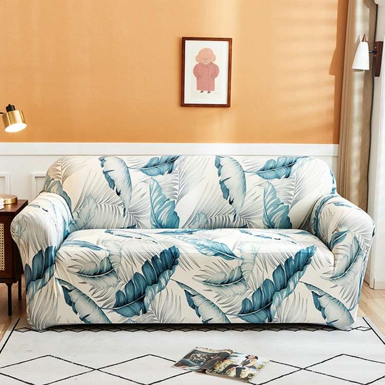 Double Seat Full Coverage Elastic Non-slip Sofa Cover(Wealth Tree)