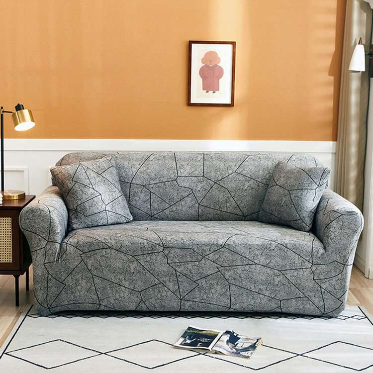 Double Seat Full Coverage Elastic Non-slip Sofa Cover(Wealth Tree)