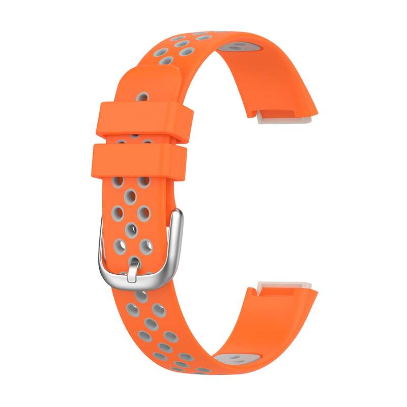 For Fitbit Luxe Two-color Silicone Watch Band(Black Pink)