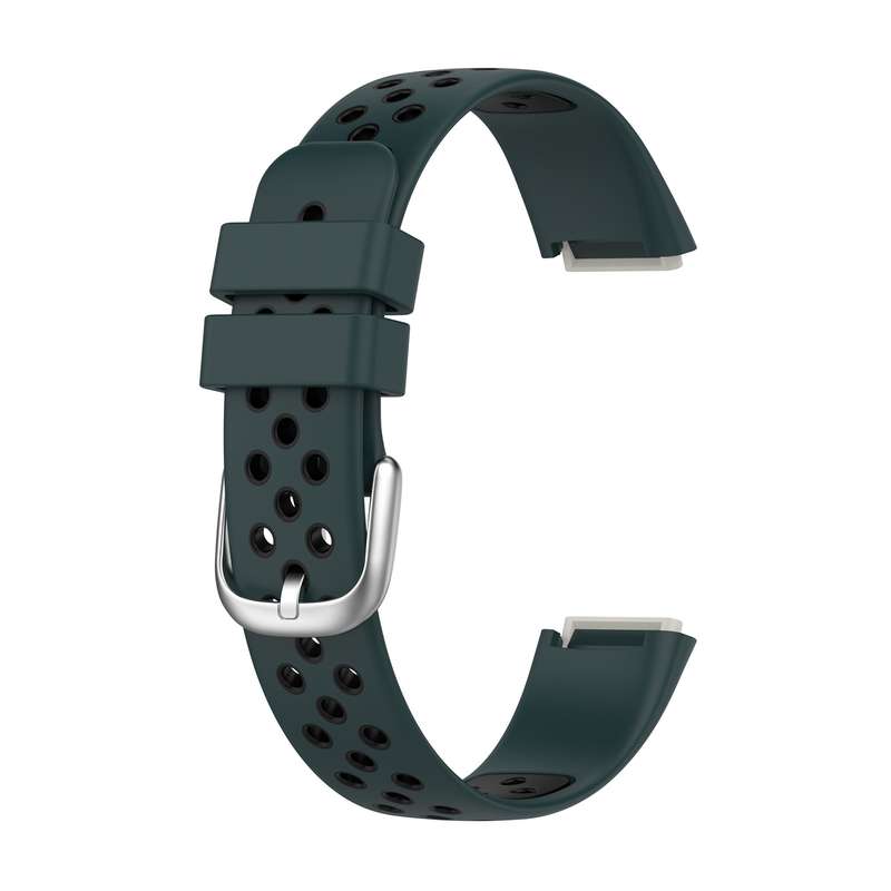 For Fitbit Luxe Two-color Silicone Watch Band(Black Pink)