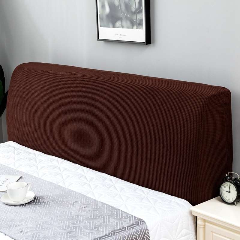 Polar Fleece Elastic Full Covered Headboard Dust Cover, Size:150cm(Amber Brown)