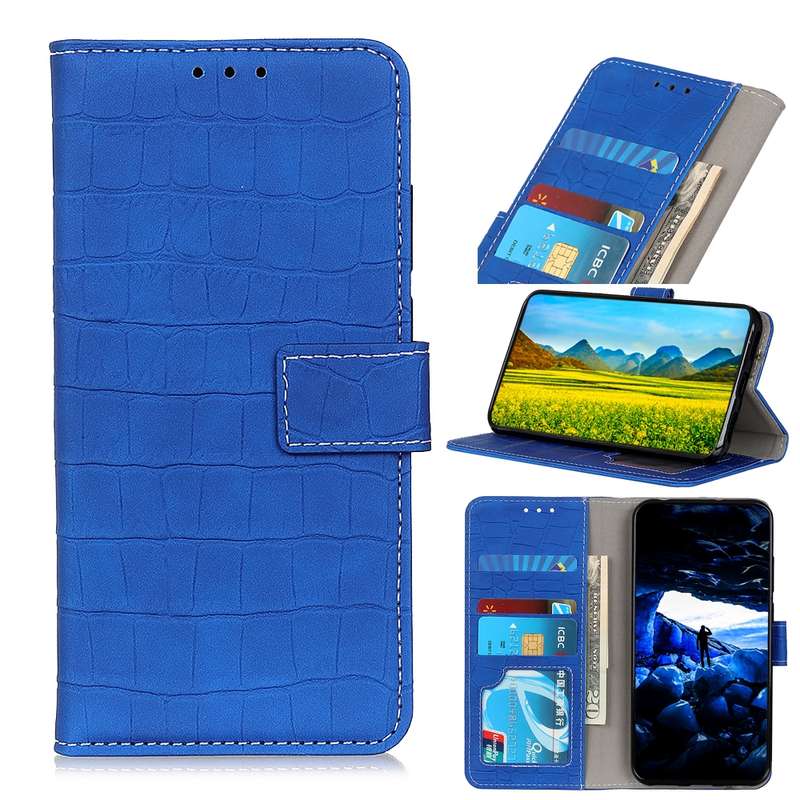 For Xiaomi Redmi 10 / Redmi Note 11 4G Magnetic Crocodile Texture Horizontal Flip Leather Case with