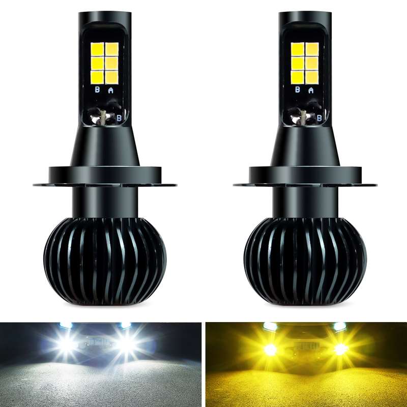 2 PCS EV15 H7 DC9-32V / 3000LM / 30W / 6000K+3000K IP65 Car LED Double Color Fog Light with 12LEDs C