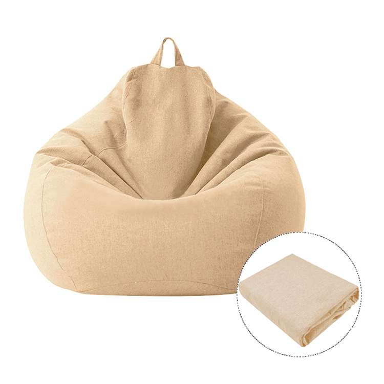 Lazy Sofa Bean Bag Chair Fabric Cover, Size:100 x 120cm(Purple)