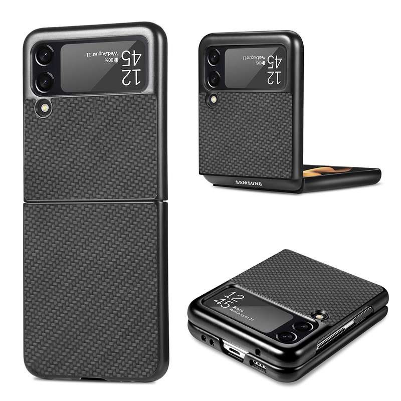 For Samsung Galaxy Z Flip3 5G Cross Pattern Slim PC Protective Case(Green)