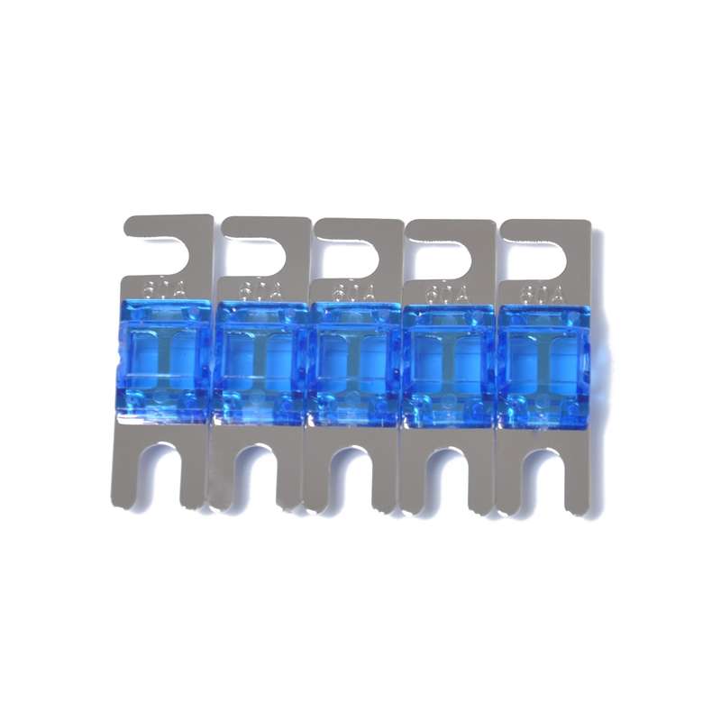 A0303 Blue 5 PCS Car Audio AFS Mini ANL 60A Fuse Nicked Plated