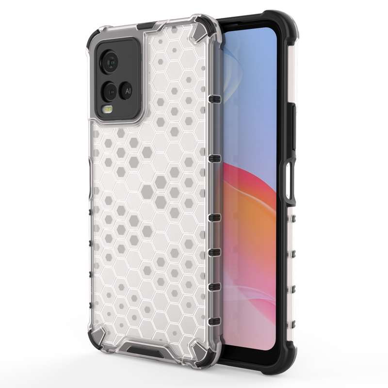 For vivo Y21 Shockproof Honeycomb PC + TPU Case(Blue)