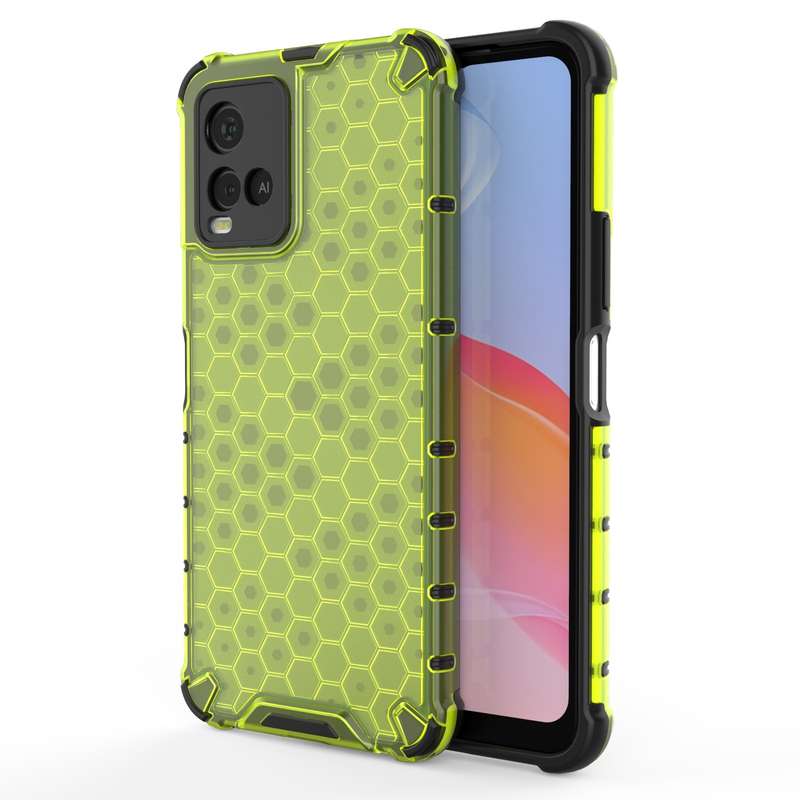 For vivo Y21 Shockproof Honeycomb PC + TPU Case(Blue)