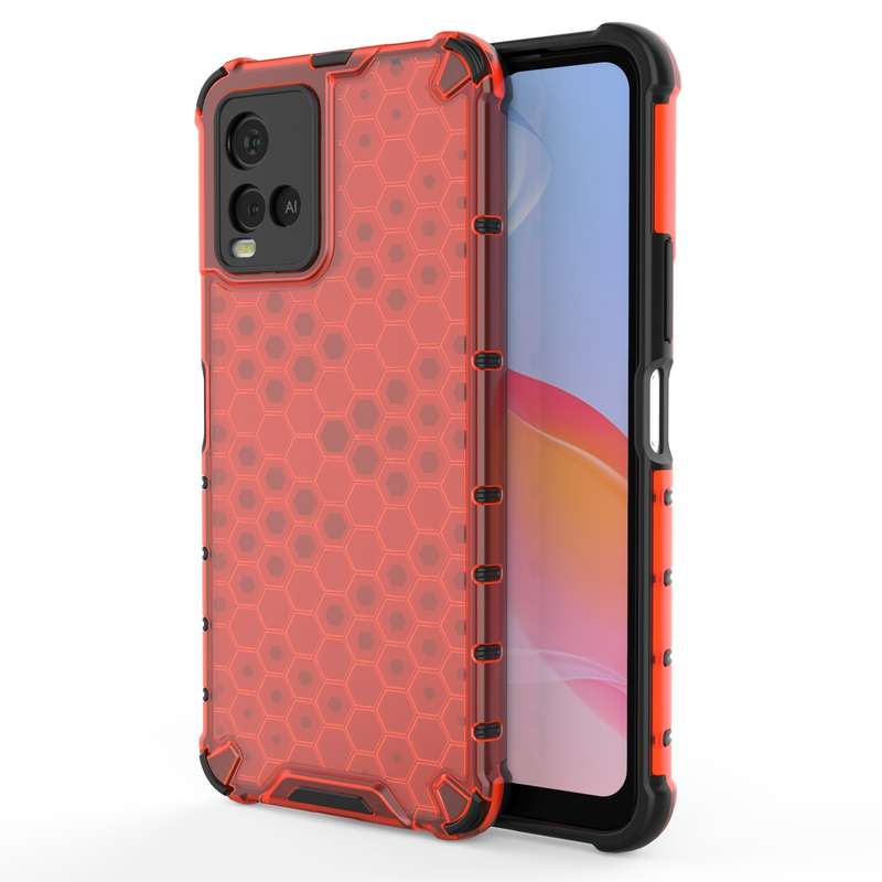For vivo Y21 Shockproof Honeycomb PC + TPU Case(Blue)