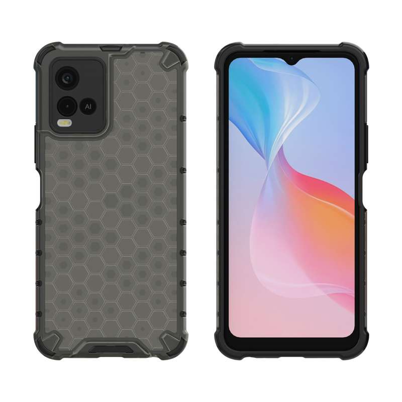For vivo Y21 Shockproof Honeycomb PC + TPU Case(Blue)