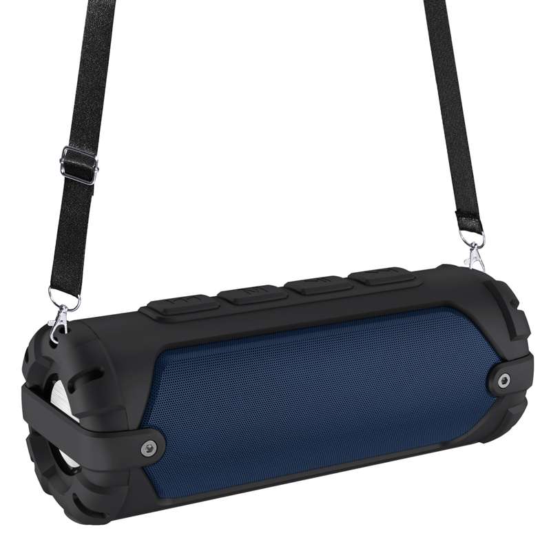 New Rixing NR-6013 Bluetooth 5.0 Portable Outdoor Wireless Bluetooth Speaker with Shoulder Strap(Bla