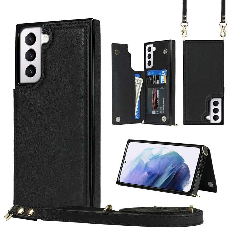 For Samsung Galaxy S21 Ultra 5G Card Slot Design Shockproof TPU Protective Case(Black)