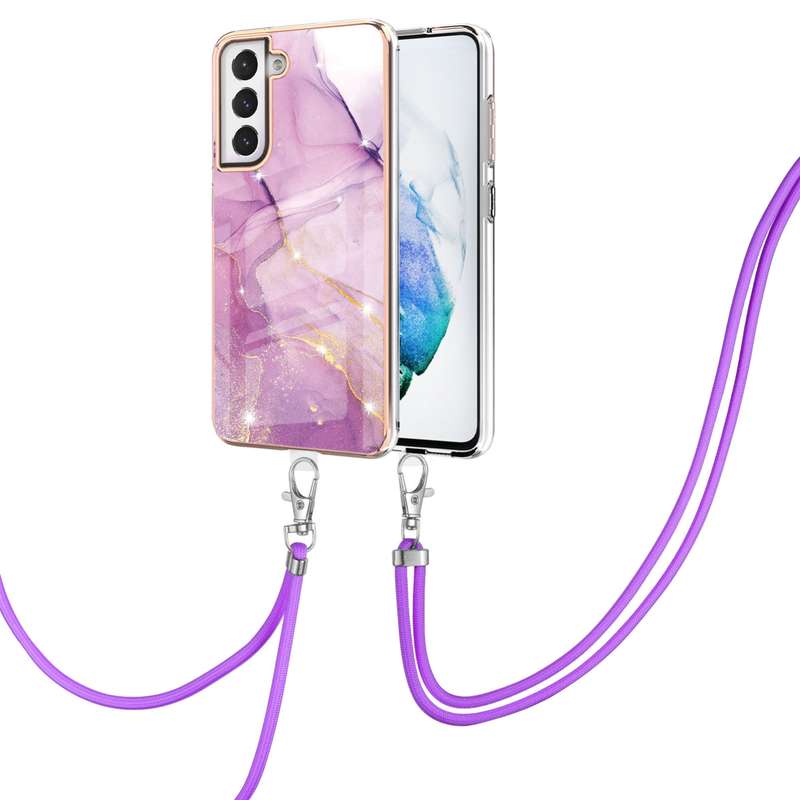 For Samsung Galaxy A02s EU Version 164mm Electroplating Marble Pattern IMD TPU Shockproof Case with