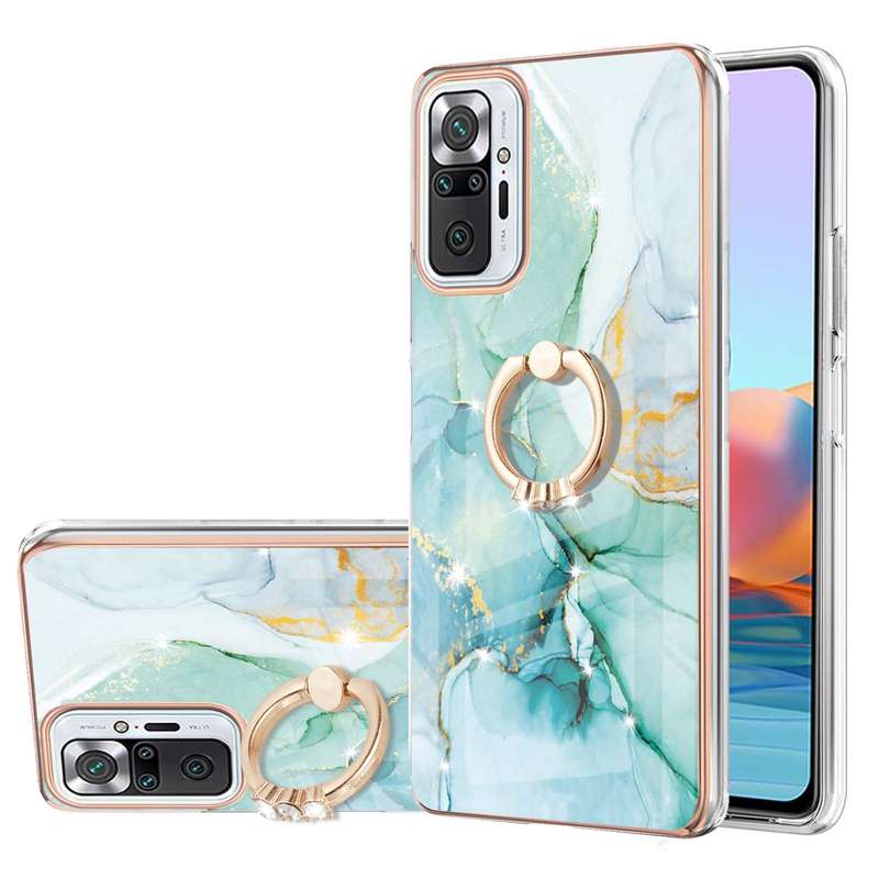 For Xiaomi Redmi Note 10 Pro / Note 10 Pro Max Electroplating Marble Pattern IMD TPU Shockproof Case